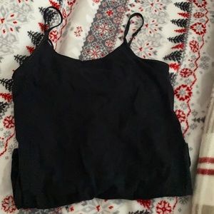 Black spaghetti strap